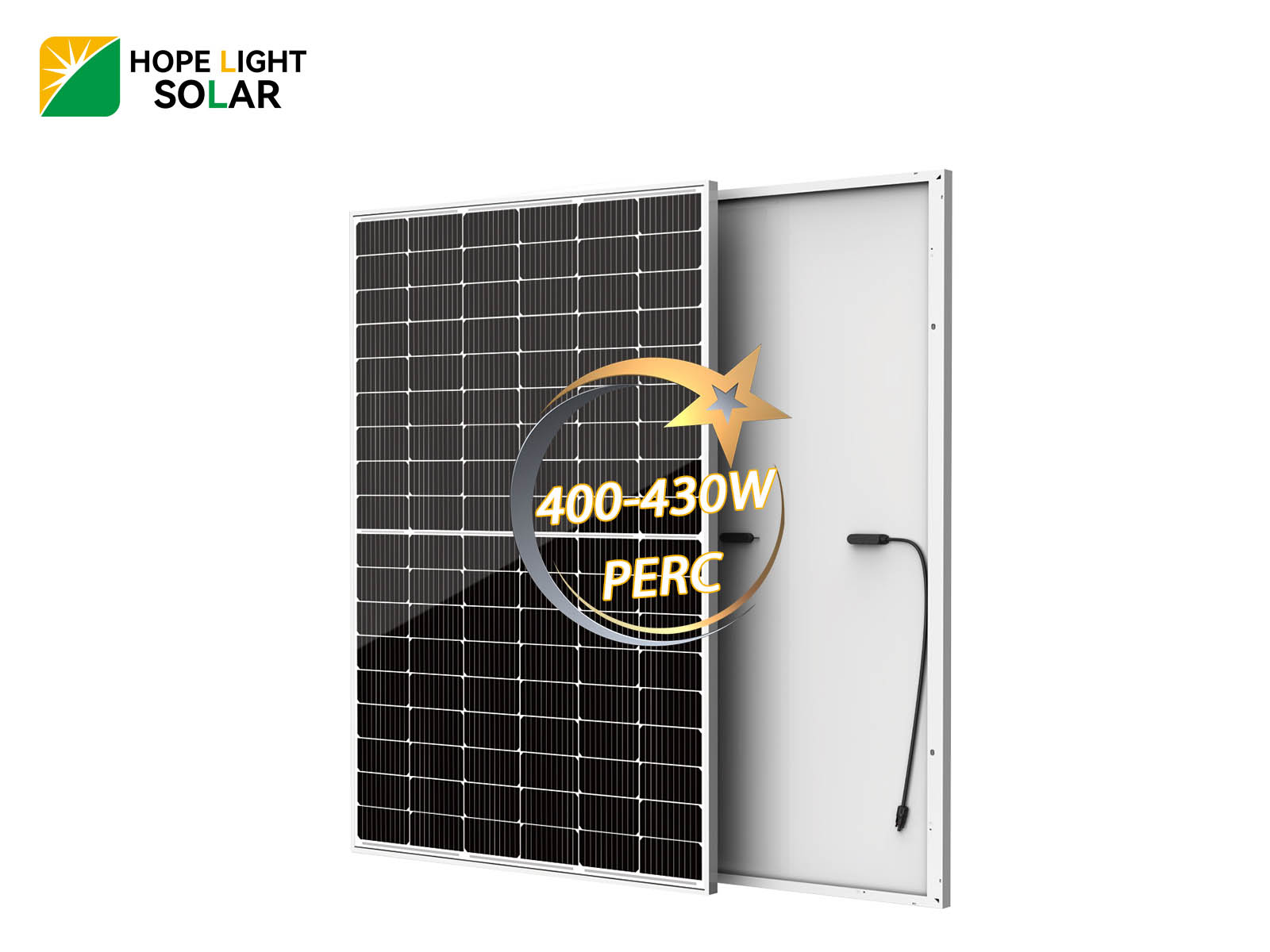 Einzelglas-PERC-Solarpanel mit weißem Rahmen und 430 W