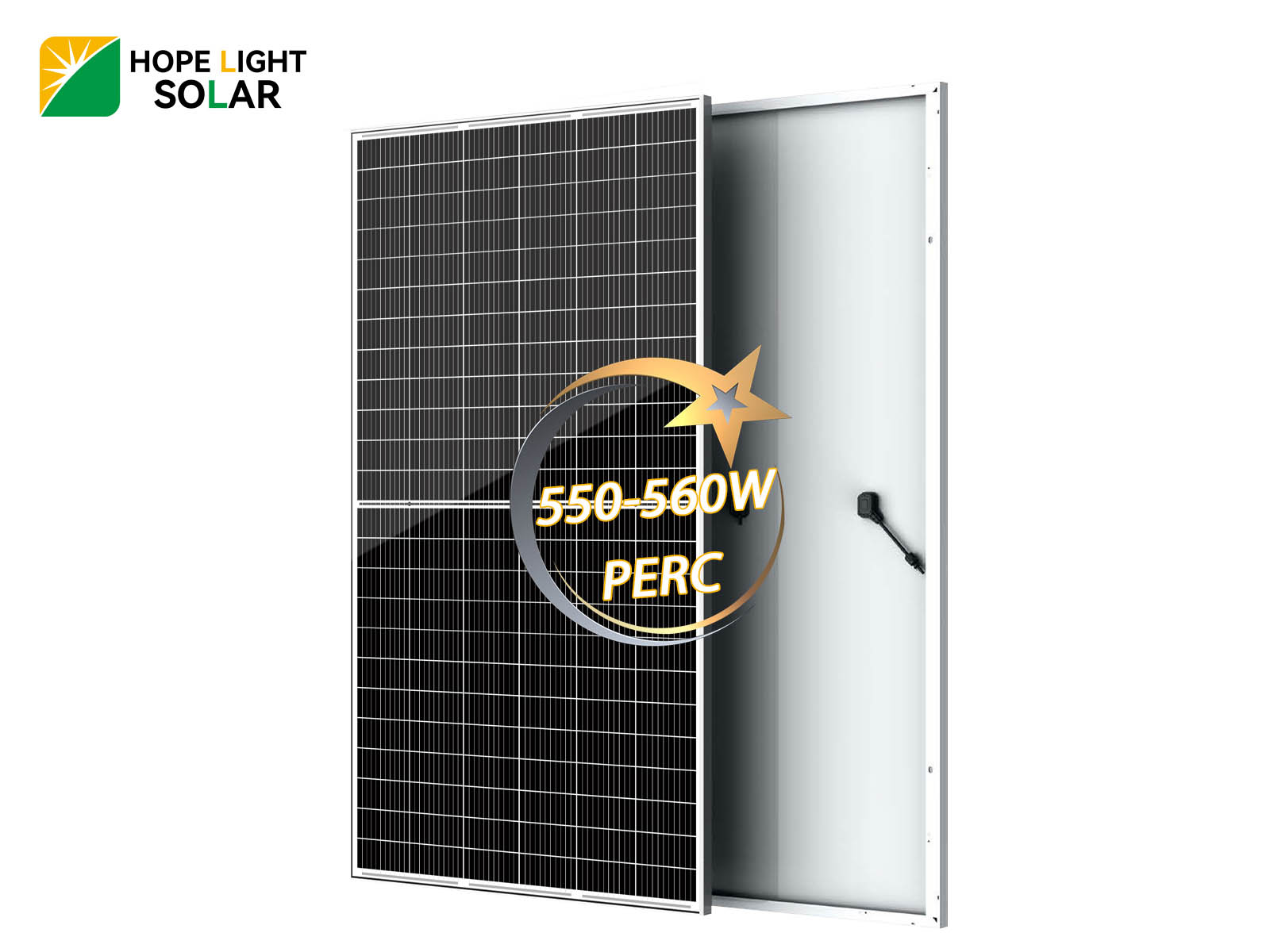 Einzelglas-PERC-Solarpanel mit weißem Rahmen, 550 W, 555 W